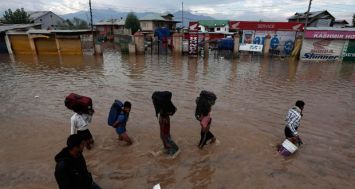 Des inondations au Cachemire ont fait des milliers de sinistrés. 