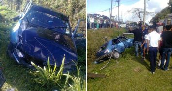 (Photos envoyées par Sooraj Laljee) Des collégiens ont été blessés, ce jeudi 25 septembre, après un accident de la route survenu à Curepipe.