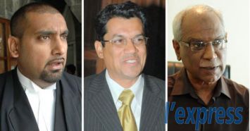 Jim Seetaram, Rajesh Jeetah et Cader Sayed-Hossen sont les trois ministres sortants de la circonscription n° 10.