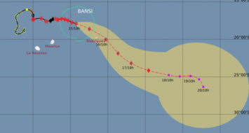 Selon la station météorologique de Vacoas, Bansi qui se déplace maintenant à une vitesse de 12 km/h, a provoqué de grosses pluies. 