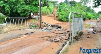 A Chamarel, les pluies de ce week-end ont occasionné de nombreux dégâts.