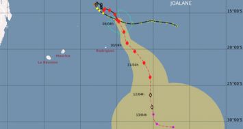 A 4 heures ce jeudi matin 9 avril, le cyclone tropical Joalane se trouvait à 430 km au nord-nord-est de Rodrigues.
