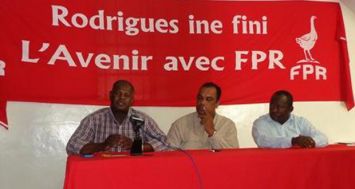 Les membres du Front patriotique rodriguais lors de la conférence de presse du mardi 16 juin.