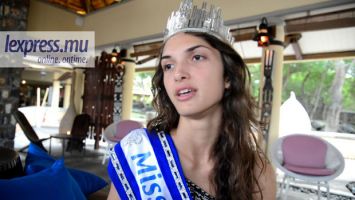 Danika Atchia lors de la finale du concours Miss Mauritius, samedi 27 juin.