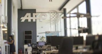 Vue des bureaux de l'AFP, à Paris.