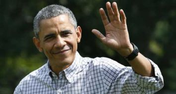 Barack Obama de retour le 2 août 2015 à la Maison Blanche à Washington. 