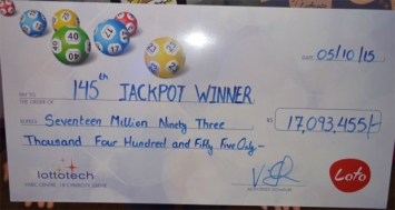 Un habitant des hautes Plaines-Wilhems a remporté le jackpot du Loto du samedi 3 octobre, soit Rs 17 millions.