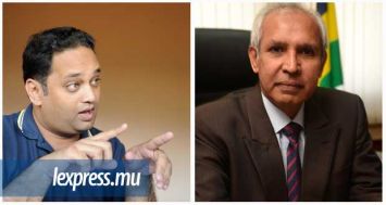 Le député mauve Aadil Ameer Meea (à g.) et le ministre Anwar Husnoo ont eu un vif accrochage, le mardi 24 novembre.