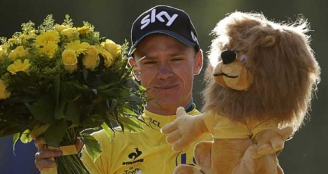 Christopher Froome, vainqueur du Tour de France le 26 juillet 2015 à Paris.