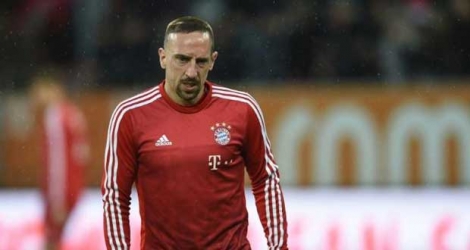 Le milieu du Bayern Munich Franck Ribéry à l'échauffement avant le match face à Augsbourg, le 14 février 2016.