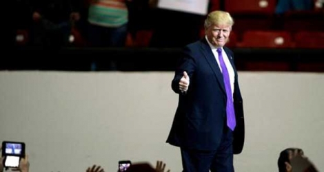 Le candidat républicain Donald Trump lors d'un meeting à Las Vegas (Nevada) aux Etats-Unis, le 22 février 2016.