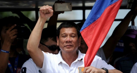 Le candidat à la présidentielle philippine Rodrigo Duterte à Lingayen, au nord de Manille, le 2 mars 2016.