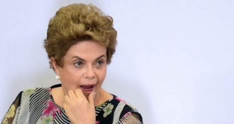 La présidente brésilienne Dilma Rousseff le 23 mars 2016 à Brasilia 