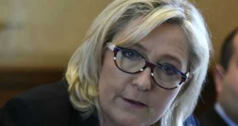 La présidente du FN Marine Le Pen à Paris, le 7 avril 2016 