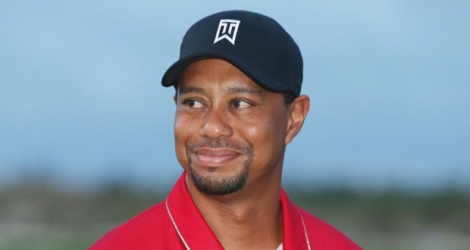 Tiger Woods lors du tournoi de golf de Nassau, le 6 décembre 2015.
