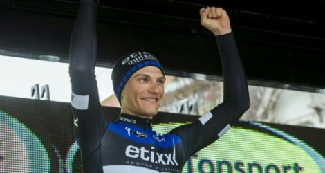 Marcel Kittel (Etixx) à l'issue de sa victoire dans la 3e étape des Trois jours de La Panne, le 31 mars 2016 