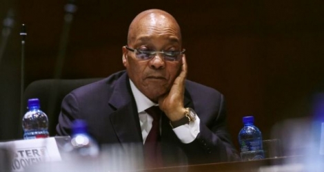 Le président sud-africain Jacob Zuma, à Prétoria le 7 avril 2016 