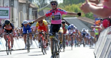Le Français Bryan Coquard, vainqueur de la 3e étape des Quatre jours de Dunkerque, le 6 mai 2016 à Saint-Pol-sur-Ternoise
