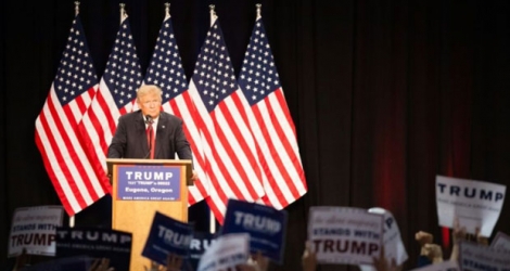 Le candidat républicain Donald Trump, ici à Eugene, Oregon le 6 mai 2016.