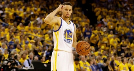 Steph Curry sous le maillot de Golden State, lors du match 1 des finales NBA contre Cleveland, le 2 juin 2016 à Oakland 