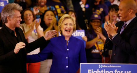 La candidate à la primaire démocrate Hillary Clinton à Newark le 1er juin 2016