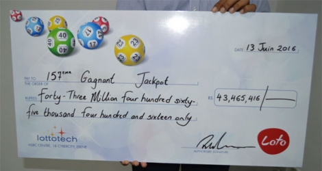 Un père de famille a remporté le jackpot du Loto du samedi 11 juin, soit plus de Rs 43 millions.