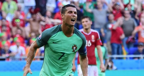 L'attaquant portugais Cristiano Ronaldo, auteur d'un doublé face à la Hongrie lors de l'Euro, le 22 juin 2016 à Lyon.
