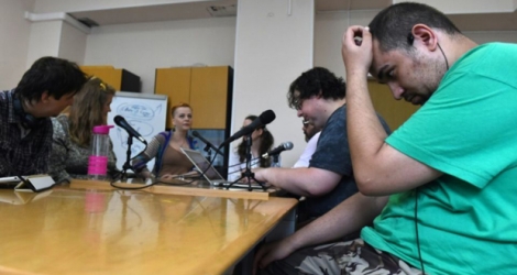 Des animateurs d'une émission de radio atteints de troubles psychiques à Moscou.