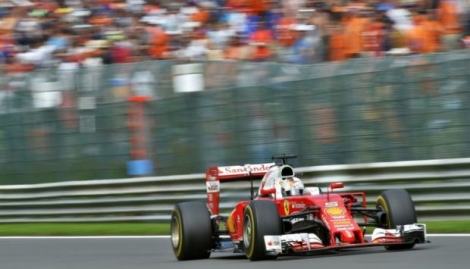 Sebastian Vettel lors du Grand Prix de Belgique, le 28 août 2016 à Spa