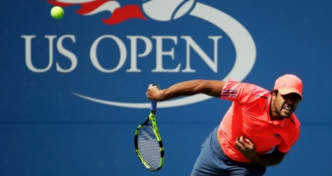 La joie de Jo-Wilfried Tsonga, face à Kevin Anderson au 3e tour de l'US Open, le 2 septembre 2016.