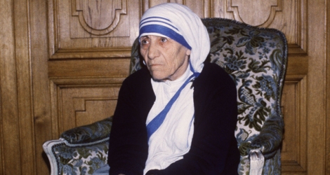 Mère Teresa à Paris le July 7, 1985.