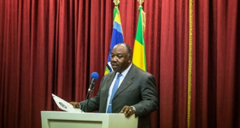 Le président du Gabon Ali Bongo Ondimba lors d'une conférence de presse, le 1er septembre 2016 à Libreville .