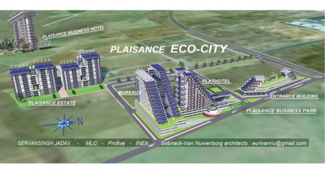 La maquette de l’Eco-city de Plaisance.
