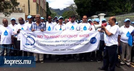 Une manifestation contre le projet de privatiser la CWA a eu lieu à Port-Louis, le jeudi 15 septembre.