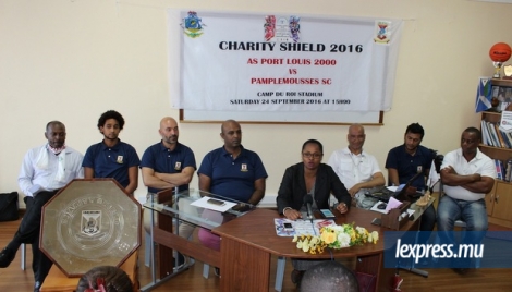 Les représentants de la MFA, de la «Mauritius Professional Football League» et de la Commission des Sports lors de la présentation de l’événement à la presse mercredi.