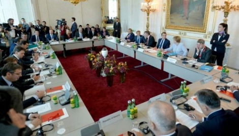 Les participants à la réunion de Vienne, rassemblant les pays de la 