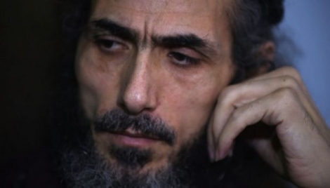 Le Syrien Jihad Diyab, ex-détenu de Guantanamo réfugié en Uruguay, lors d'une conférence de presse à Montevideo, le 30 septembre 2016 