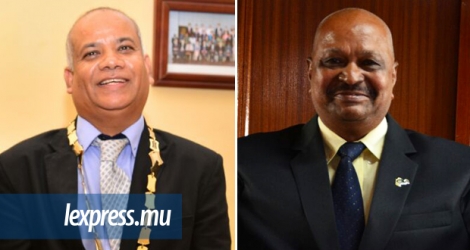 Les deux nouveaux présidents des conseils de district de Rivière-du-Rempart et de Savanne.