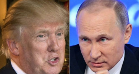 Le président américain élu Donald Trump (g) et le président russe Vladimir Poutine.