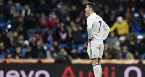 L'attaquant du Real Madrid Cristiano Ronaldo après le match de Coupe d'Espagne perdu contre le Celta Vigo, le 18 janvier 2017 au stade Bernabeu.