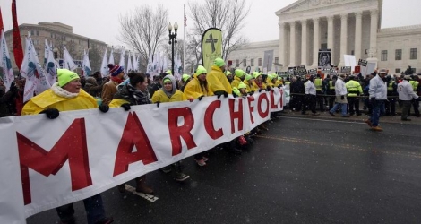 Les manifestants venus de tous les Etats-Unis marcheront entre la Maison Blanche et la Cour suprême.