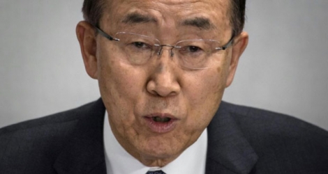 L'ex-secrétaire général de l'ONU Ban Ki-moon, le 31 janvier 2017 à Séoul lors d'une conférence de presse.