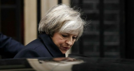 La Première ministre britannique Theresa May à Londres le 8 février 2017.