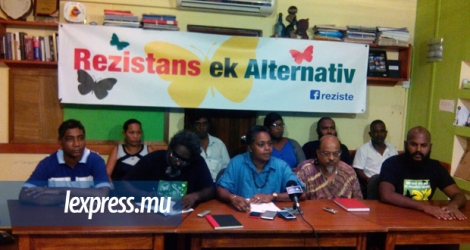 Les dirigeants de Rezistans ek Alternativ étaient face à la presse le samedi 18 février.