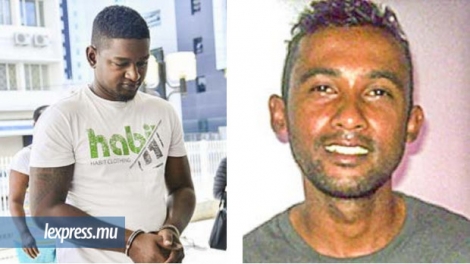 Ludovic Nelson Nabab (à. g.) a comparu en cour le samedi 25 février 2017. Toto Bhadhodeenkhan, lui, est activement recherché par la police.