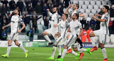 La Juventus victorieuse du FC Porto en 8e de finale de la Ligue des champions à Turin, le 14 mars 2017 .