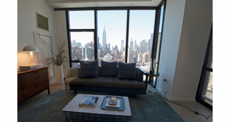 Une vue de New York depuis un appartement de l'American Copper Building, le 17 mars 2017.