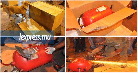 Six cylindres contenant 135 kilos de drogue avaient été découverts dans un conteneur au port le 9 mars.
