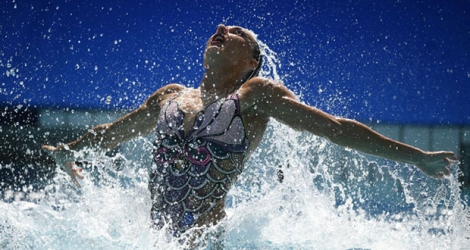 La nageuse russe Natalia Ishchenko, lors des Jeux de Rio, le 14 août 2016.
