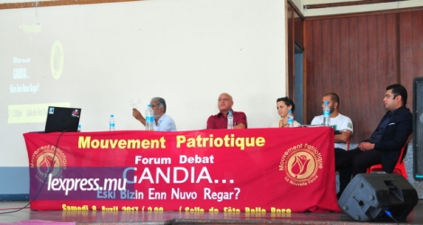 Le Mouvement patriotique a organisé un débat sur le «gandia» le samedi 8 avril 2017 à la salle municipale de Belle-Rose.